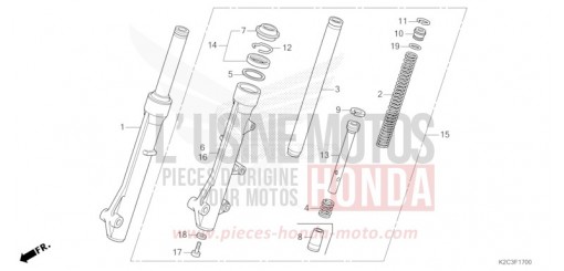 FOURCHETTE AVANT NSC110M de 2021